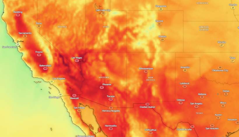 Zoom Earth Satellite via NOAA - NESDIS