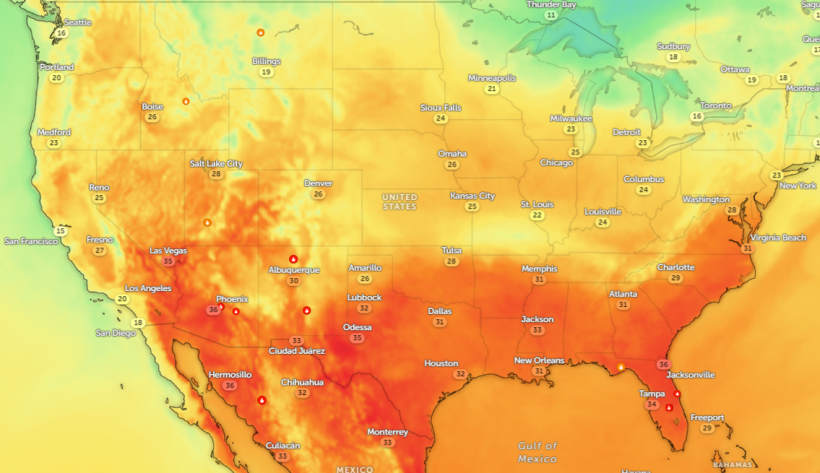 Zoom Earth Satellite via NOAA - NESDIS