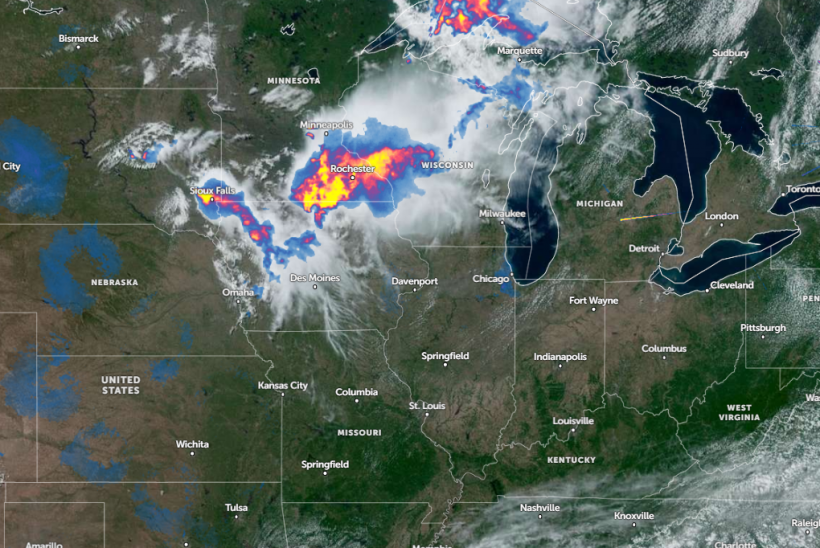 Zoom Earth Satellie via NOAA - NESDIS as of June 13