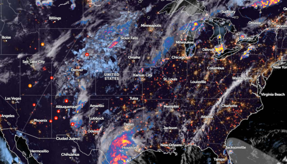 Zoom Earth Satellite via NOAA - NESDIS