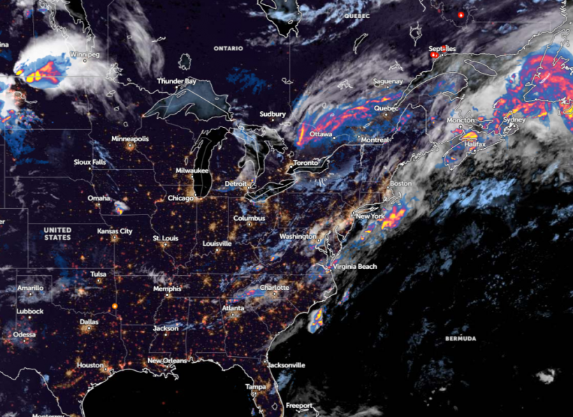 Zoom Earth Satellite via NOAA - NESDIS