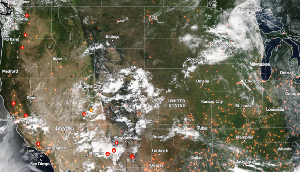 Zoom Earth Satellite via NOAA - NESDIS