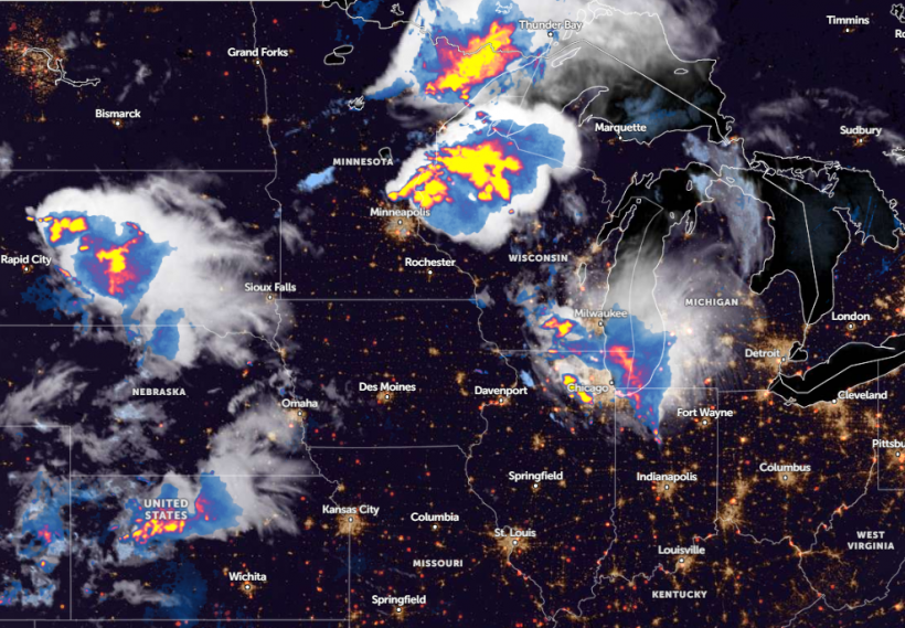 Zoom Earth Satellite via NOAA - NESDIS