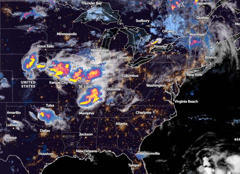 Zoom Earth Satellite via NOAA - NESDIS