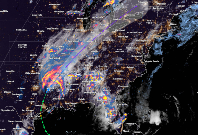 Zoom Earth Satellite via NOAA - NESDIS