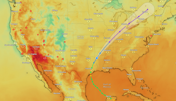 Zoom Earth Satellite via NOAA - NESDIS