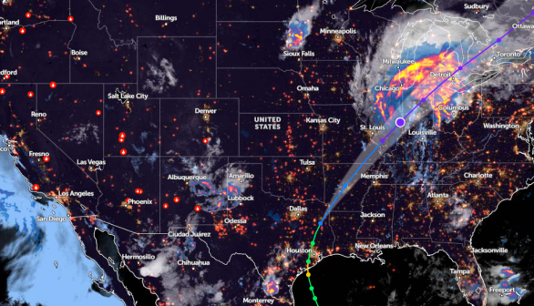 Zoom Earth Satellite via NOAA - NESDIS