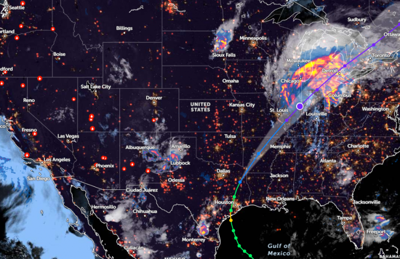 Zoom Earth Satellite via NOAA - NESDIS