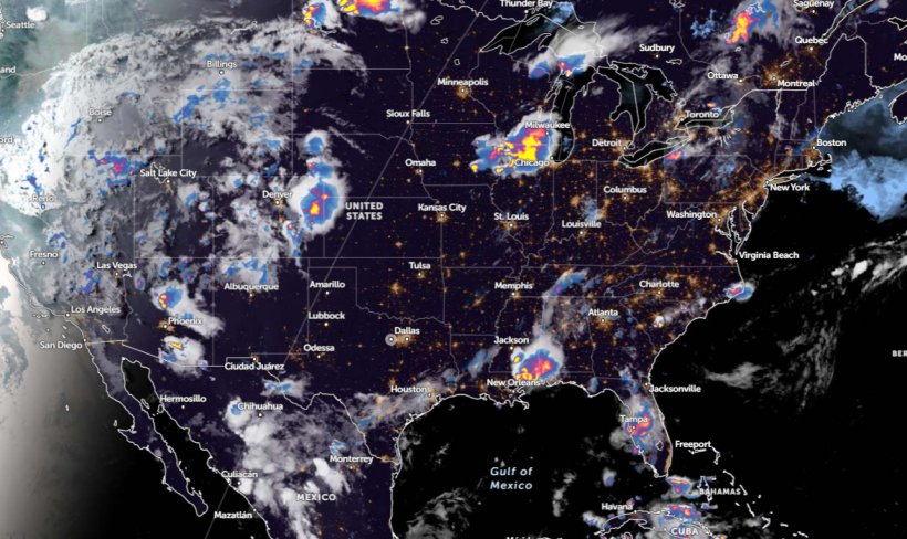 Zoom Earth Satellite via NOAA - NESDIS