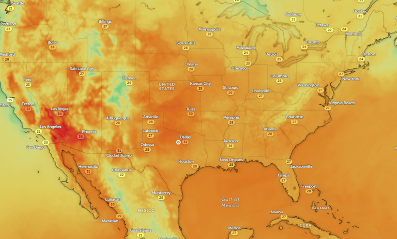 Zoom Earth Satellite via NOAA - NESDIS