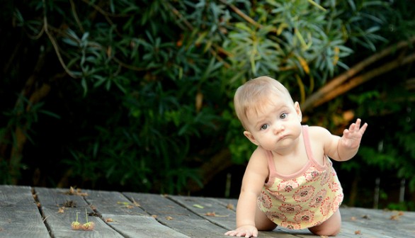 baby crawling