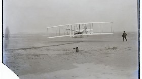 First flight, 120 feet in 12 seconds, 10:35 a.m.; Kitty Hawk, North Carolina Wright Brothers