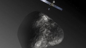 Rosetta spacecraft and 67P comet