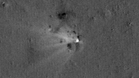 LADEE spacecraft impact crater