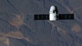 SpaceX Dragon over Sahara