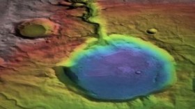 Open-basin lake on Mars