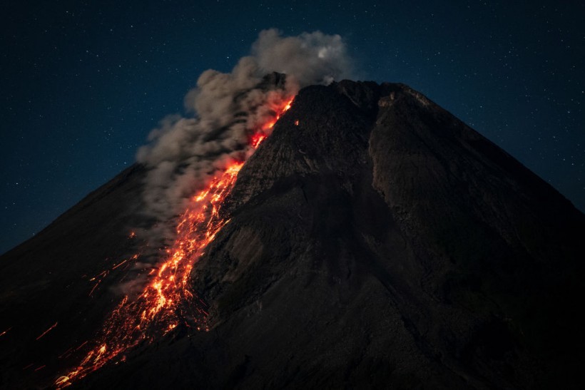 Active Volcano Mount Merapi Spews Pyroclastic Flow
