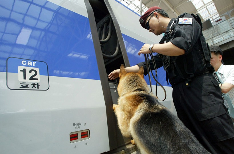 South Korean Police Patrol Subways