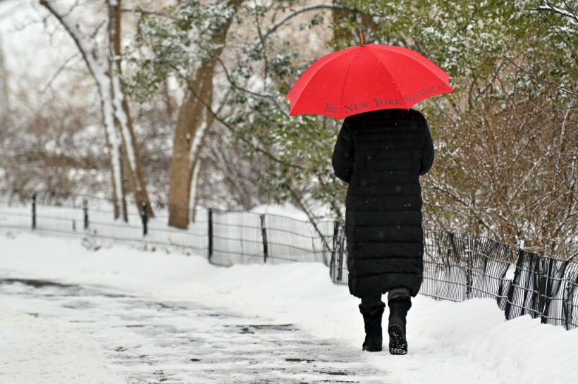 New Yorkers Revel During Second Snow Storm Of The Week For The City