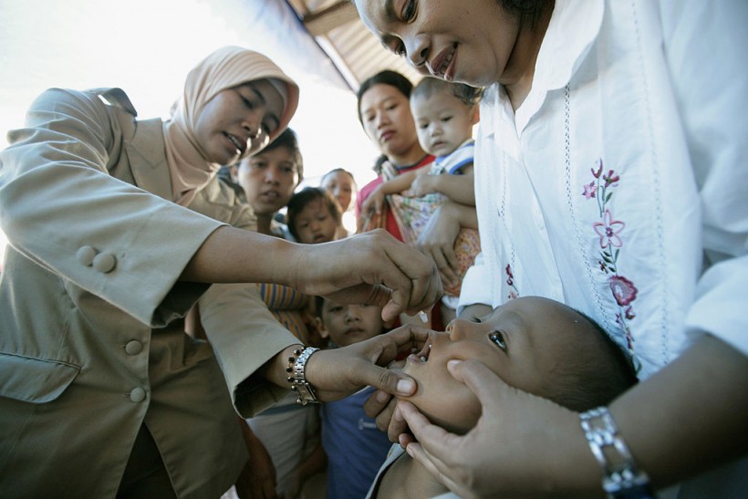 Measles Immunization drive in Jakarta
