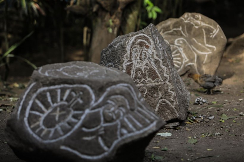 carvings in rocks