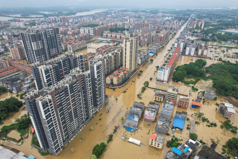 flooded area in China